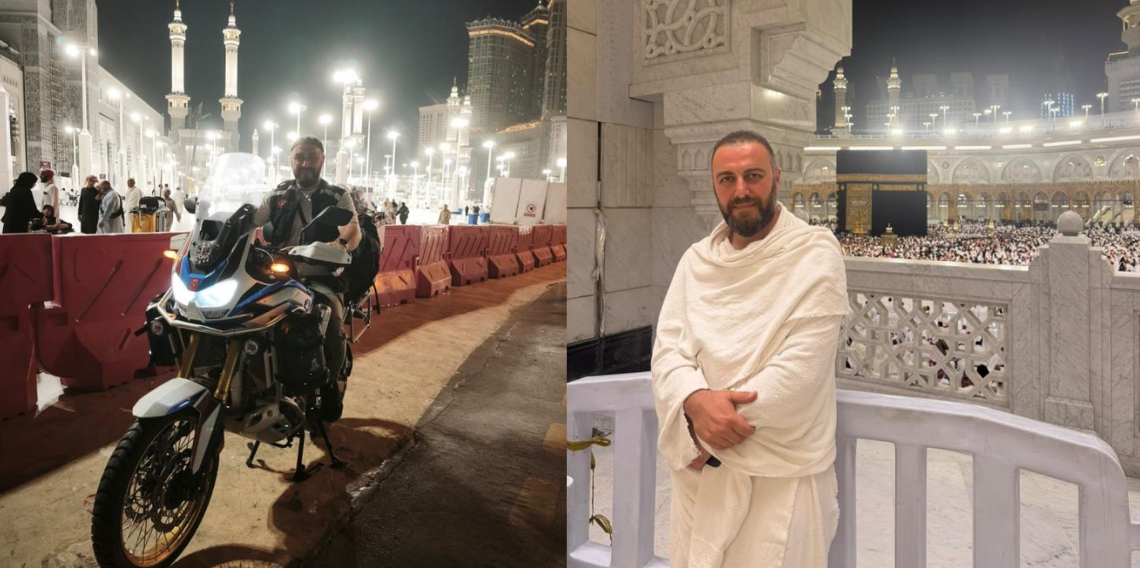 Samsun'dan motosikletle Mekke'ye gitti