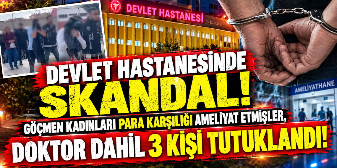 Devlet hastanesinde skandal! Göçmen kadınları para karşılığı ameliyat etmişler, doktor dahil 3 kişi tutuklandı!