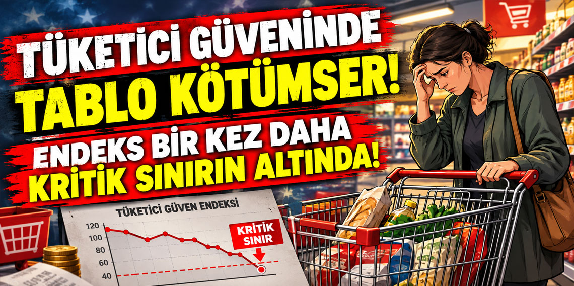 Tüketici güveninde tablo kötümser! Endeks bir kez daha kritik sınırın altında!