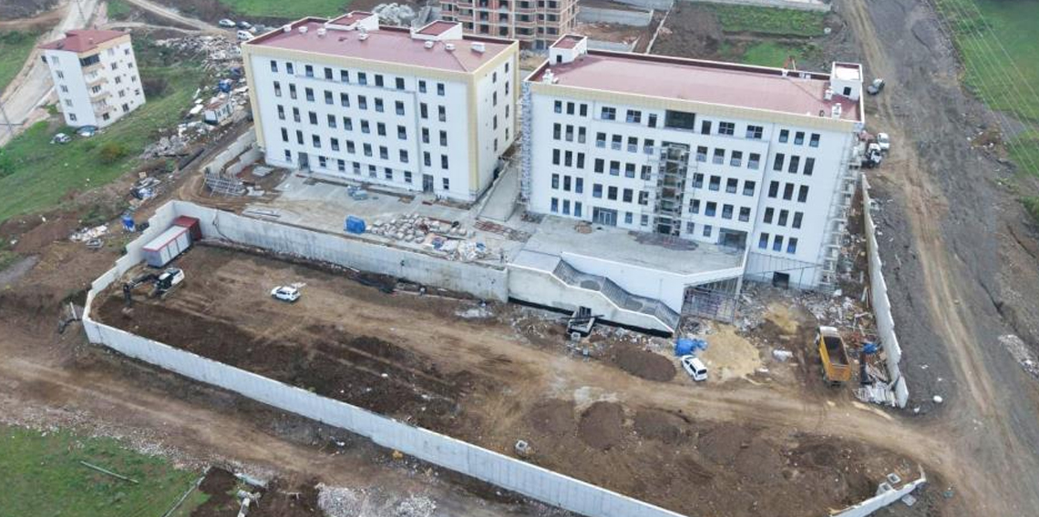Canik Fen Lisesi inşaatında sona gelindi