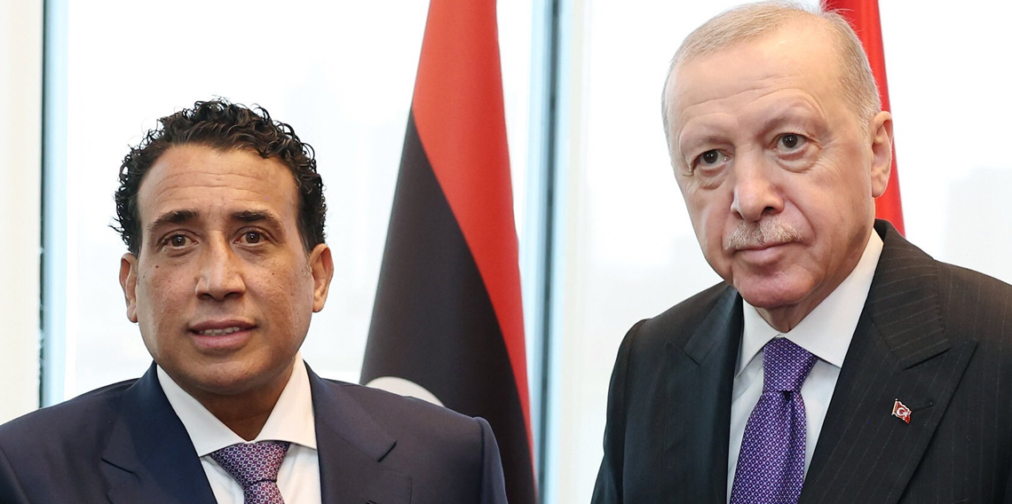 Cumhurbaşkanı Erdoğan, Libya Başkanlık Konseyi Başkanı el-Menfi ile görüştü