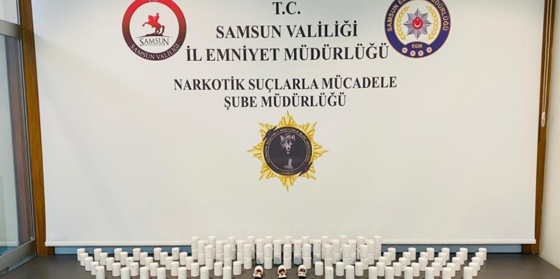 Samsun’da uyuşturucu operasyonu: 10 bin 104 sentetik ecza ele geçirildi