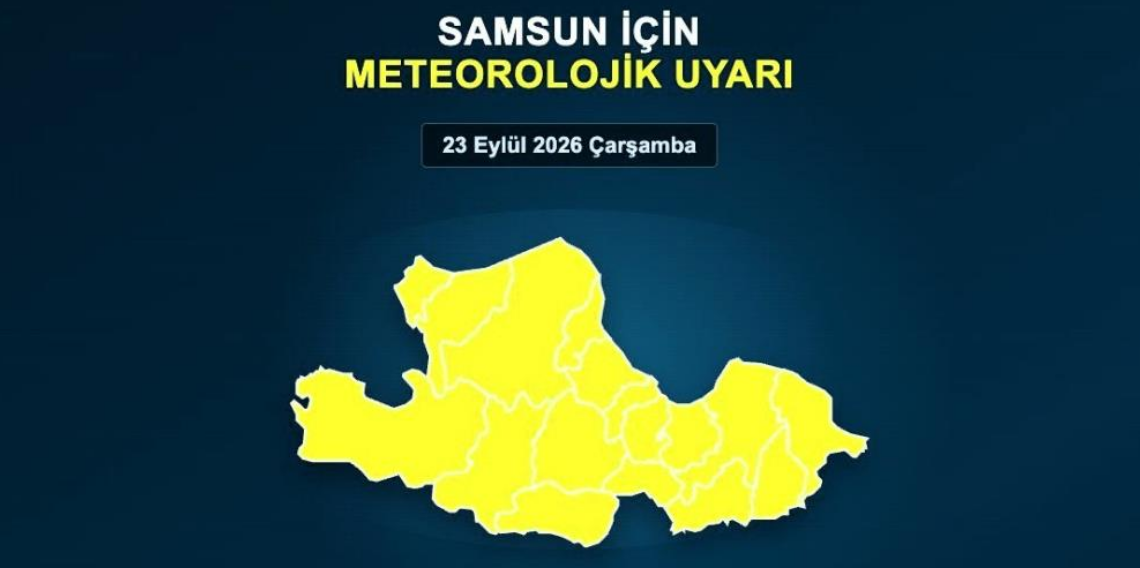 Samsun’da sarı kodlu alarm: Kuvvetli sağanak geliyor