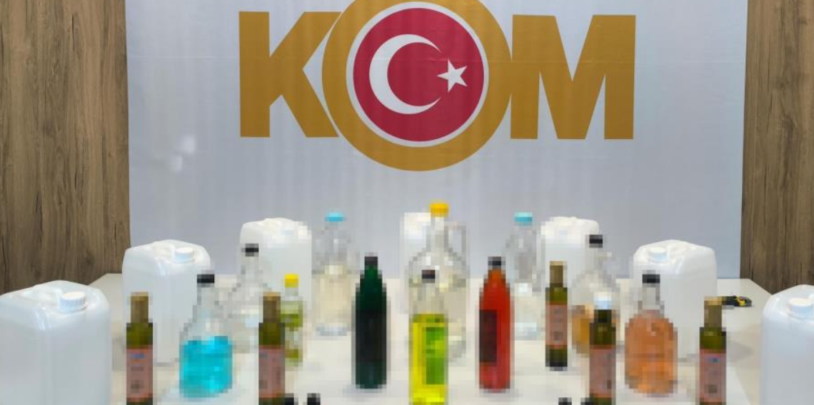 Samsun’da sahte içki operasyonu! 35 litre etil alkol ele geçirildi