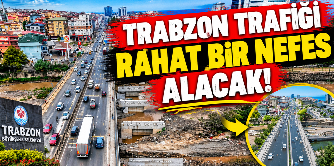 Akçaabat Haçkalı Baba Kavşağı’nda trafik için yeni köprü!