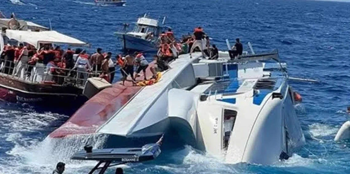 KKTC'de batan geminin bin metre uzağında yapılan taramada 2 naaşa ulaşıldı