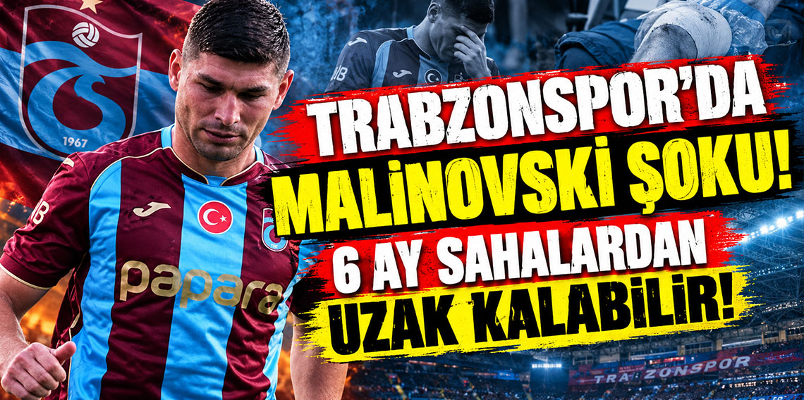 TRABZONSPOR'DA MALİNOVSKİ ŞOKU! 6 AY SAHALARDAN UZAK KALABİLİR!