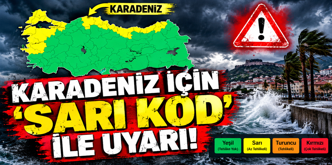 Meteorolojiden Karadeniz Bölgesi için 'sarı kodlu' yağış uyarısı