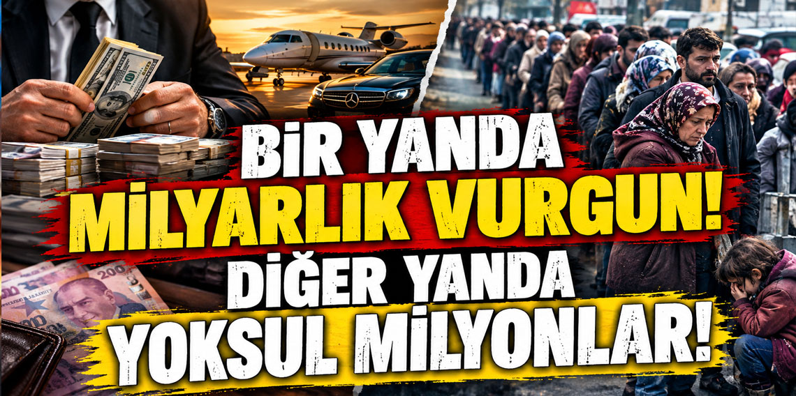 Bir yanda milyarlık vurgun diğer yanda yoksul milyonlar