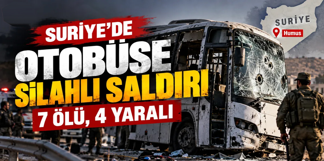 Suriye’de otobüse silahlı saldırı: 7 ölü, 4 yaralı