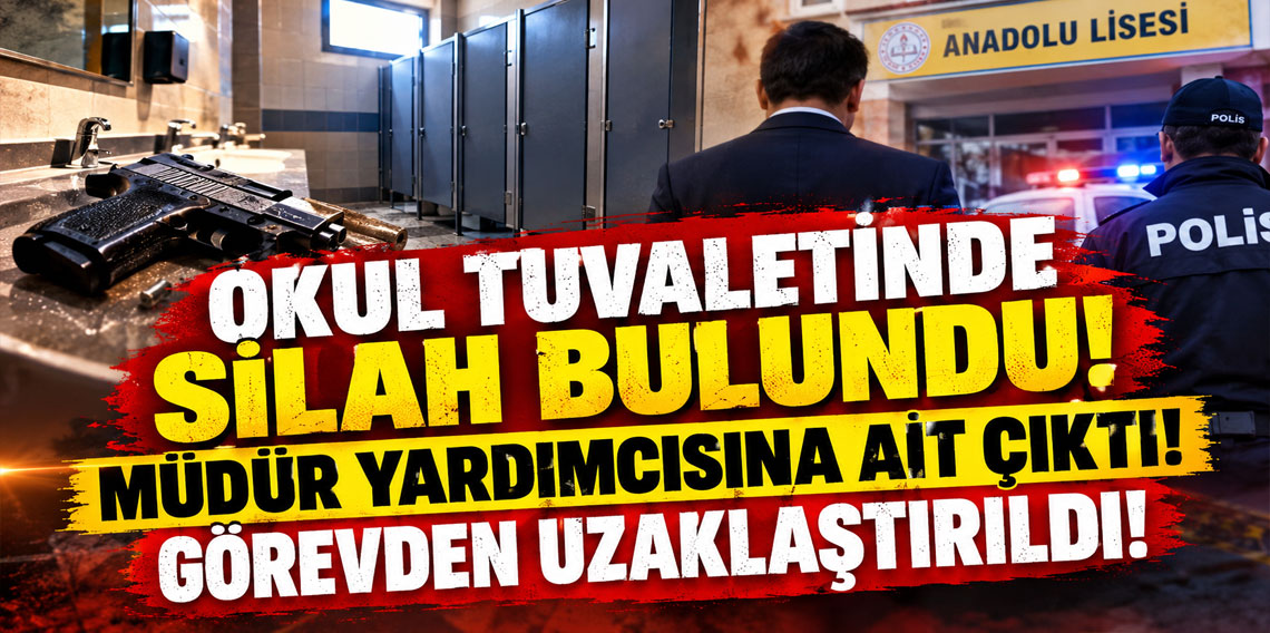 İstanbul'da okul tuvaletinde silah bulundu! Müdür yardımcısına ait çıktı: Görevden uzaklaştırıldı