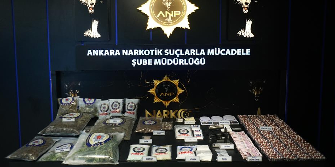 Ankara’da uyuşturucu operasyonlarında 95 şüpheli gözaltına alındı