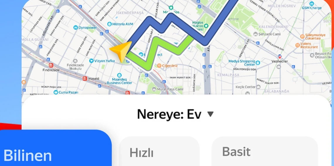 Yandex Maps & Navi, Türkiye'de sürücülere göre kişiselleştirilmiş rotaları kullanıma sundu