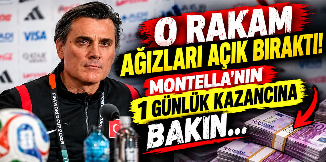 O rakam ağızları açık bıraktı! Montella'nın 1 günlük kazancına bakın...