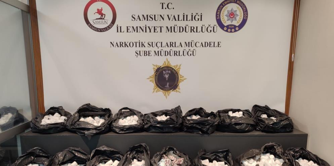 Samsun’da 4 ayrı operasyonda 117 bin 646 sentetik ecza ele geçirildi