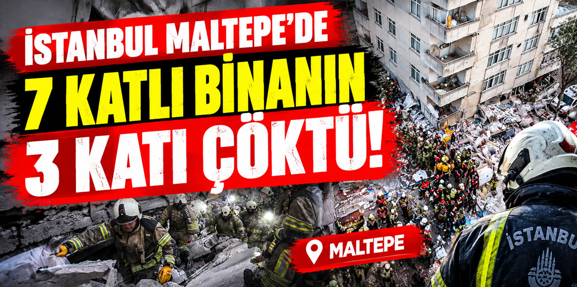 İstanbul'da çöken binada 1 kişi hayatını kaybetti, 3 kişi aranıyor