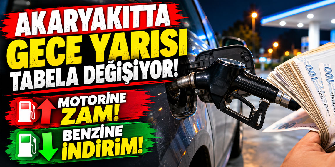 Akaryakıtta gece yarısı tabela değişiyor! Motorine zam, benzine indirim