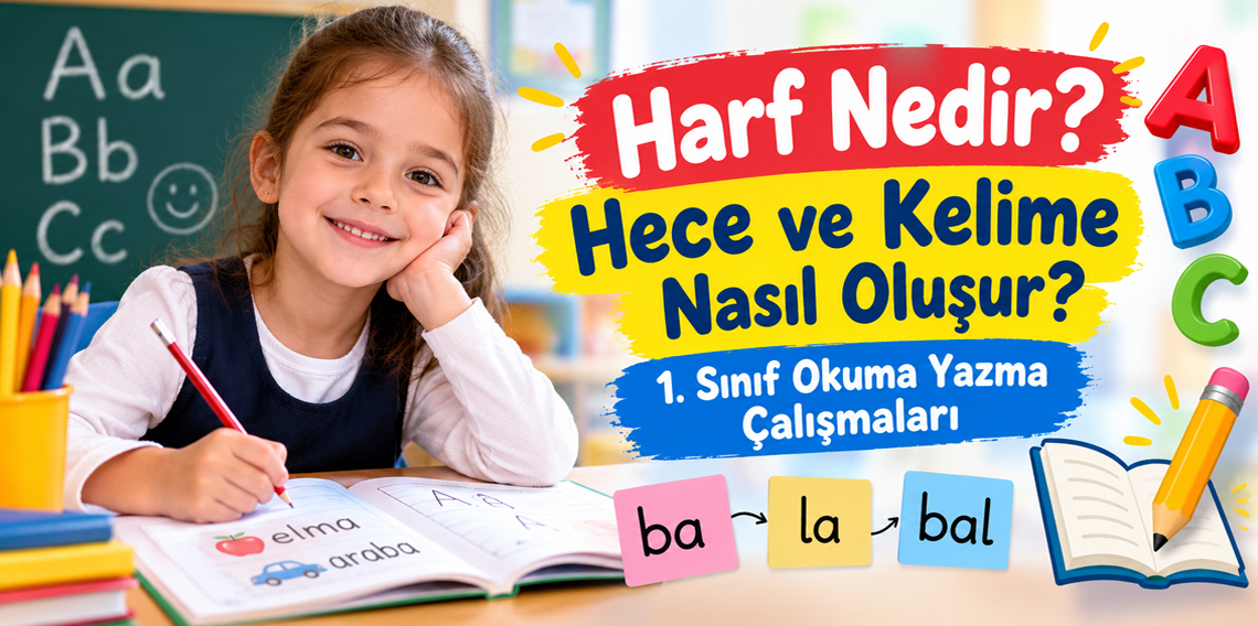 Harf Nedir? Hece ve Kelime Nasıl Oluşur? 1. Sınıf Okuma Yazma Çalışmaları