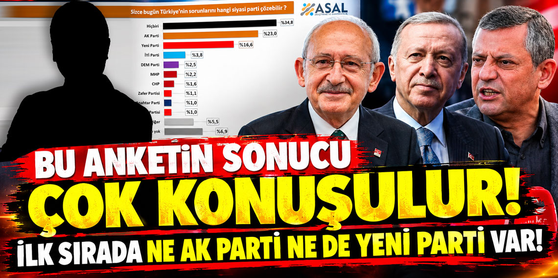 Bu anketin sonucu çok konuşulur! İlk sırada ne AK Parti ne de Yeni Parti var