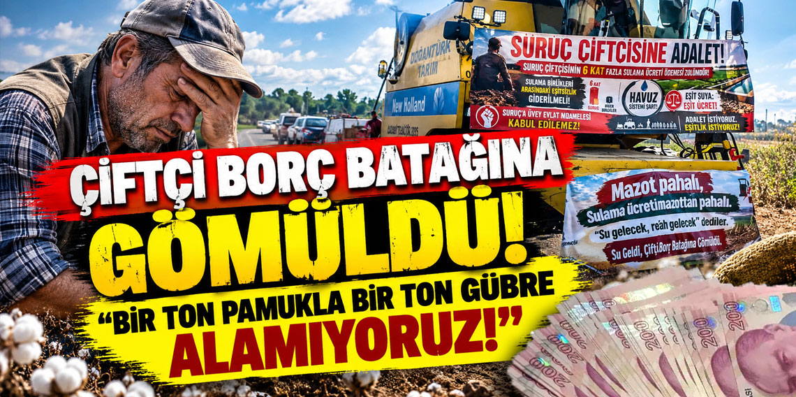 Çiftçi borç batağına gömüldü! ''Bir ton pamukla bir ton gübre alamıyoruz!
