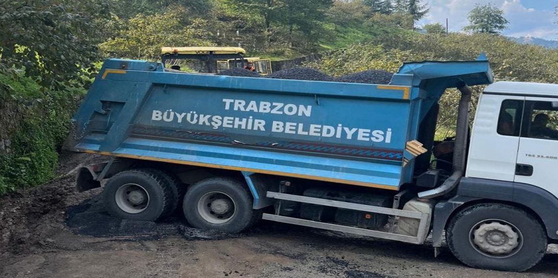 Trabzon'da Şehit Mustafa Ali Yazıcıoğlu’nun kabrine ulaşan yol asfaltlandı