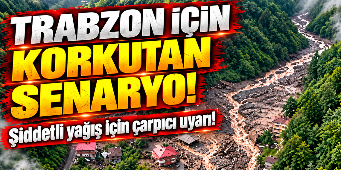 Trabzon için korkutan senaryo! Şiddetli yağış için çarpıcı uyarı