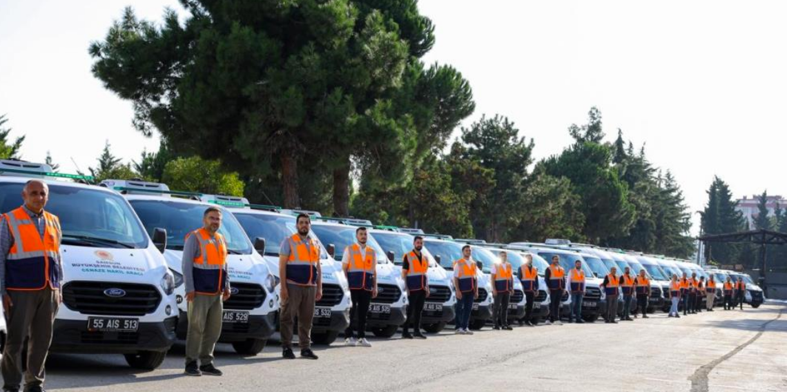 Samsun’da acılı günlerde kesintisiz destek: 29 araçla 7/24 hizmet