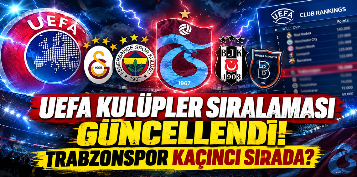 UEFA kulüpler sıralaması güncellendi! Trabzonspor kaçıncı sırada?