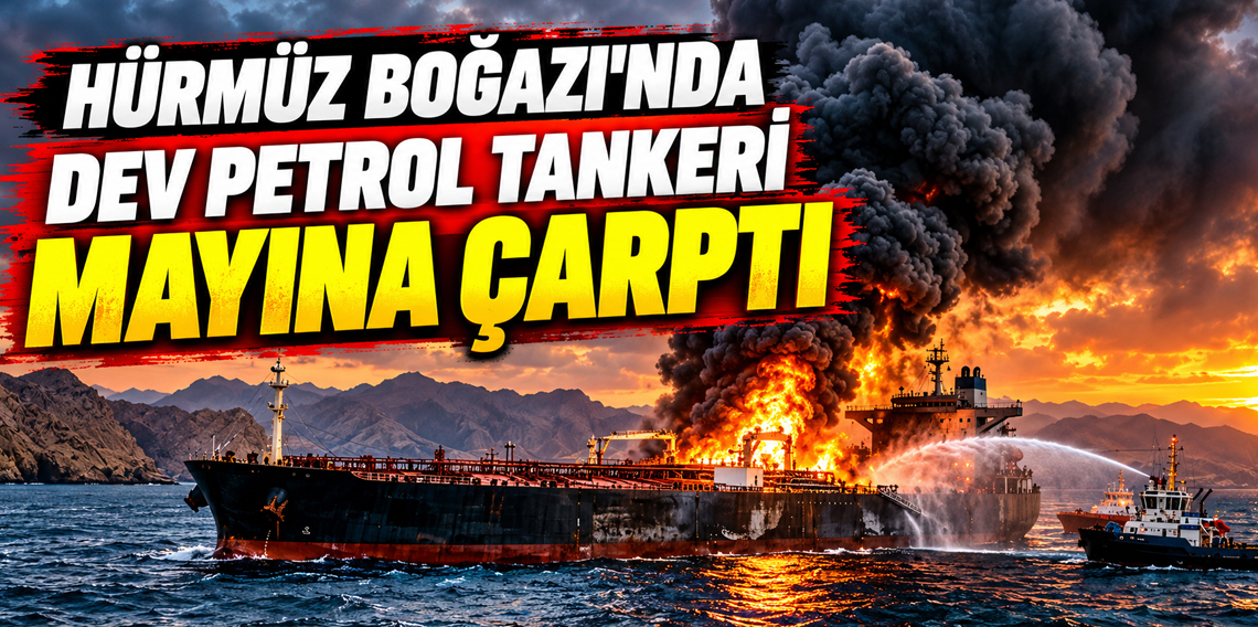 Hürmüz Boğazı'nda dev petrol tankeri mayına çarptı
