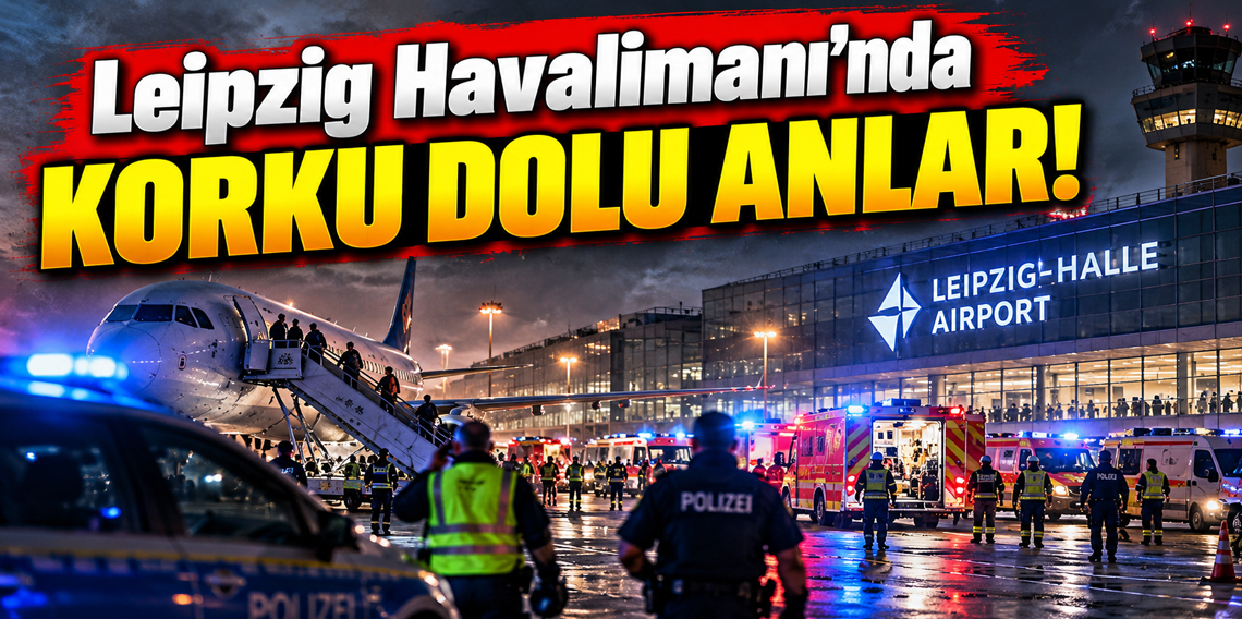 Leipzig Havalimanı'nda araç çiti yıkarak uçuş bölgesine girdi