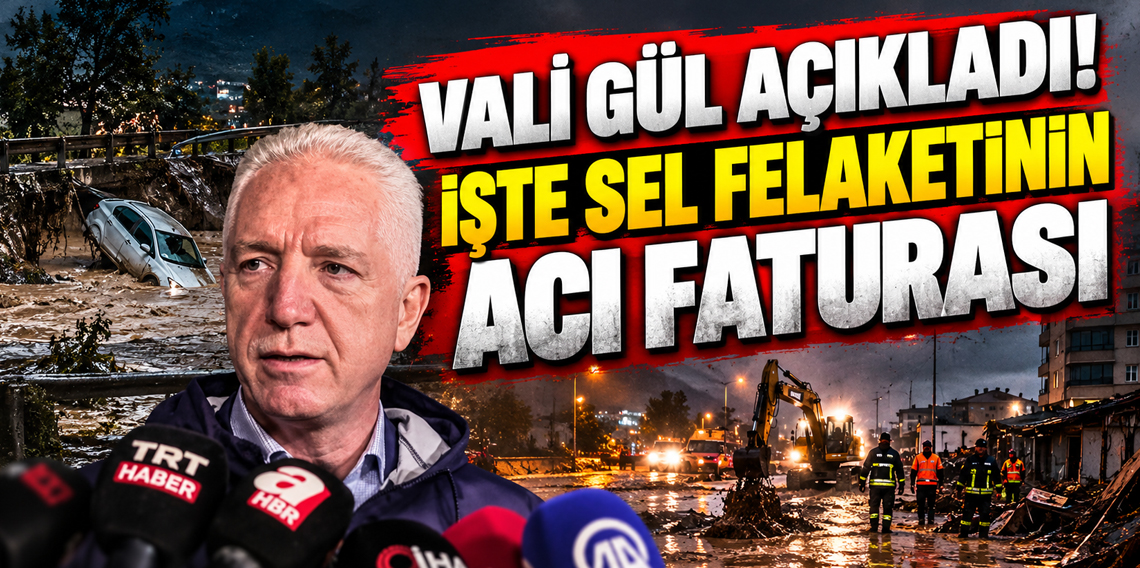 Vali Gül sel felaketindeki acı tabloyu açıkladı!