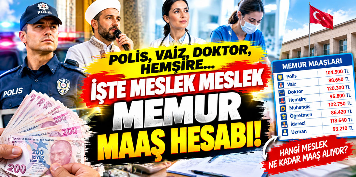 Polis, vaiz, doktor, hemşire... İşte meslek meslek memur maaş hesabı