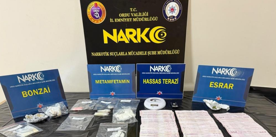 Ordu'da uyuşturucu operasyonlarında 3 tutuklama