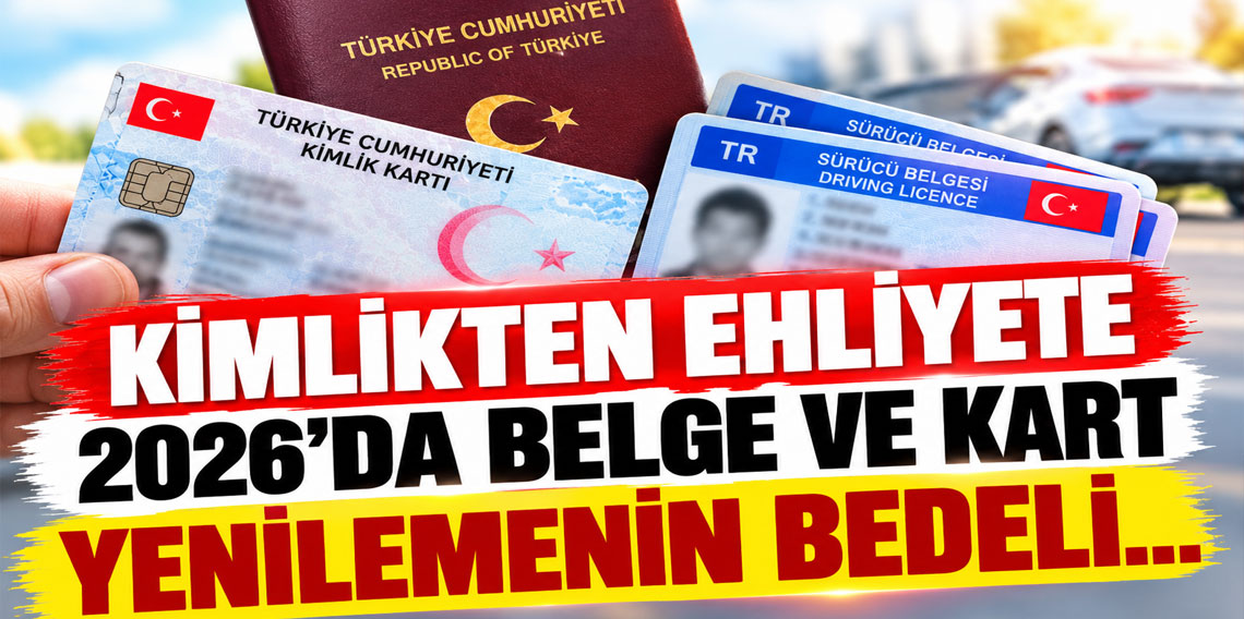 Kimlikten ehliyete 2026’da belge ve kart yenilemenin bedeli...