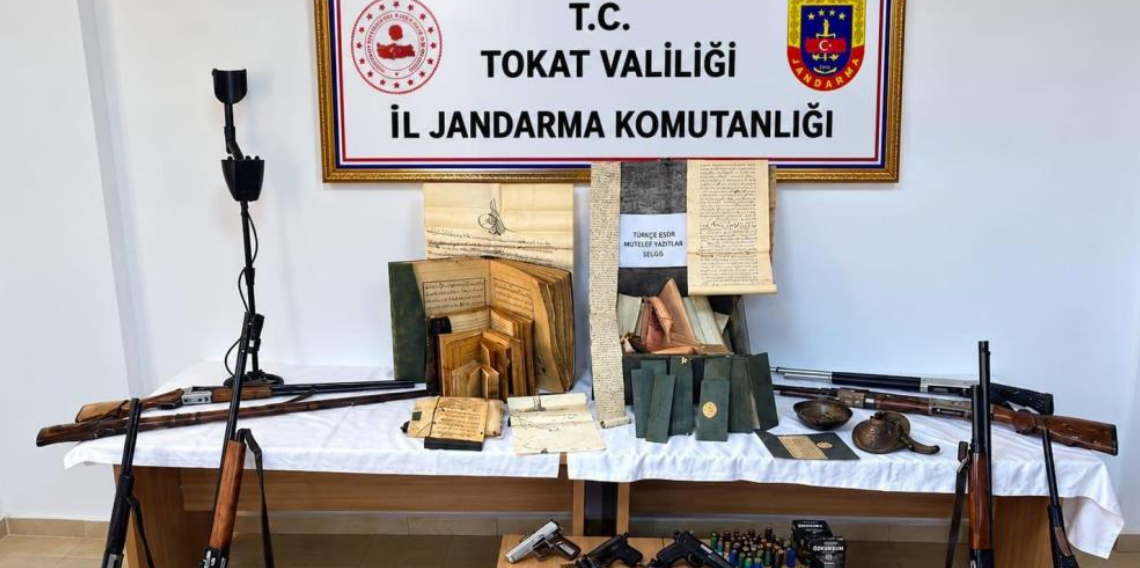 Tokat'ta tarihi eser ve silah kaçakçılığı operasyonu!