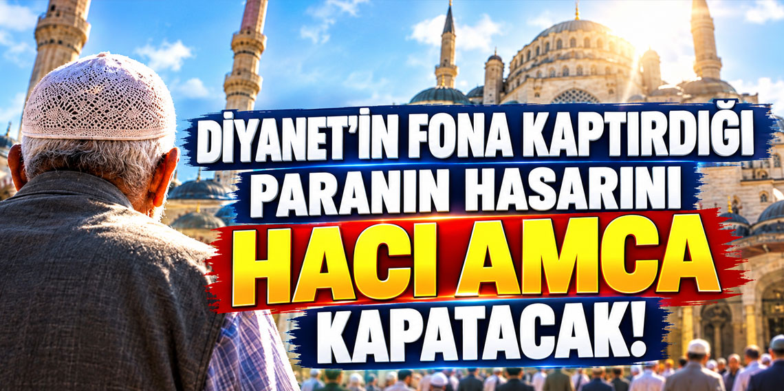 Diyanet’in fona kaptırdığı paranın hasarını hacı amca kapatacak!