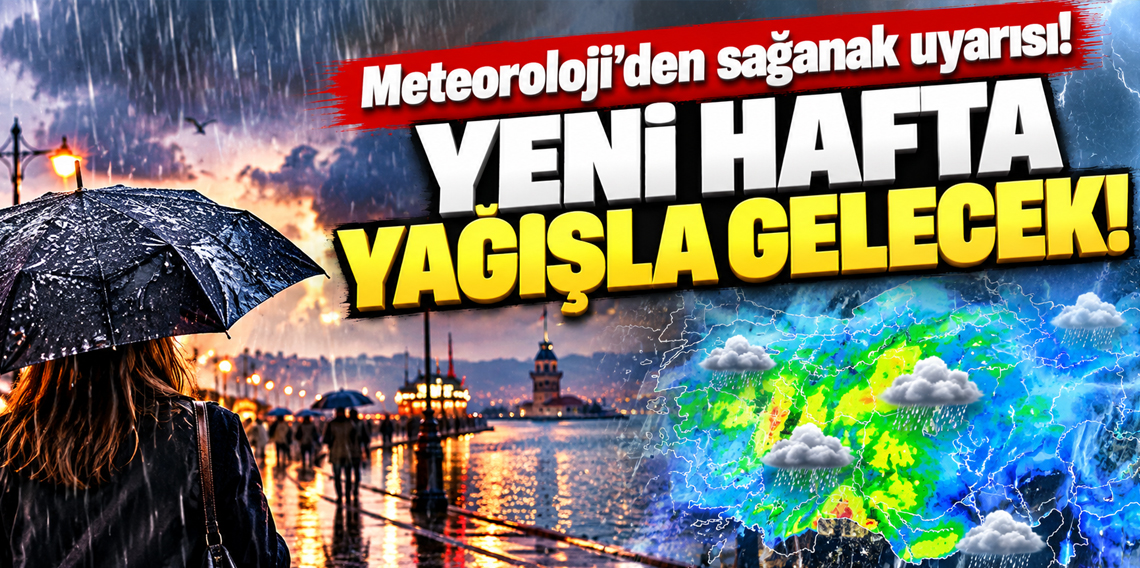 Meteoroloji’den yeni hafta uyarısı: Sağanak yağış birçok ili etkisi altına alacak!