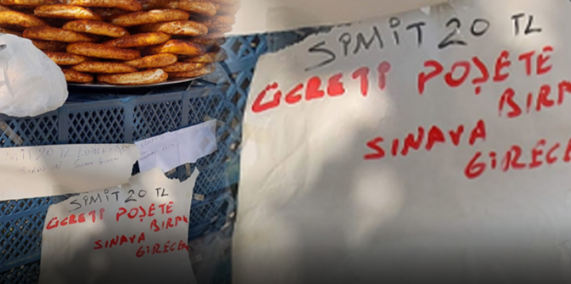 Simit tezgahına not bırakıp KPSS’ye girdi