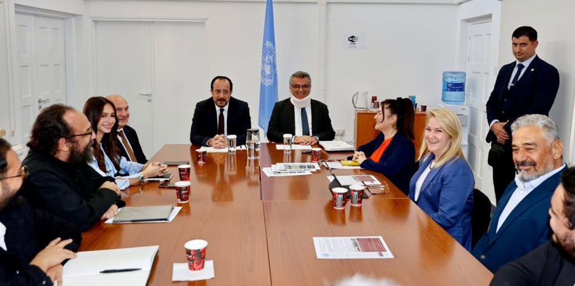 KKTC Cumhurbaşkanı Erhürman ile GKRY lideri Hristodulidis bir araya geldi