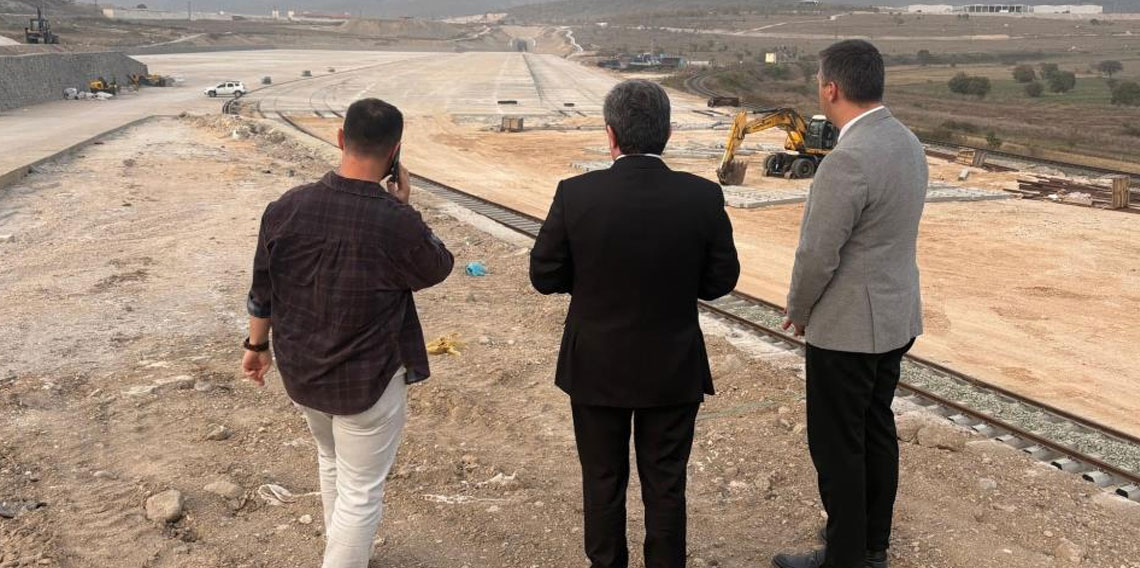 Vali Tavlı, 1 milyar TL'lik demiryolu iltisak hattını inceledi
