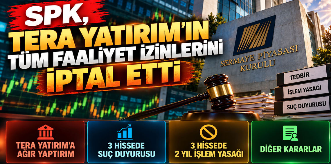 SPK, Tera Yatırım'ın tüm faaliyet izinlerini iptal etti