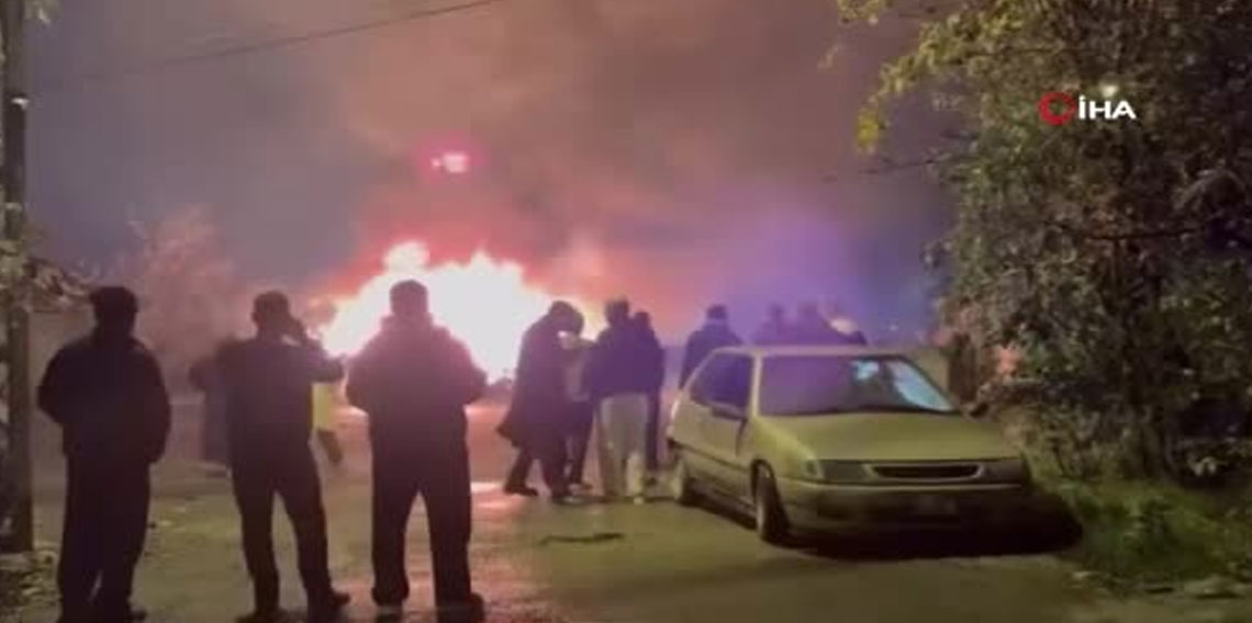 Arnavutköy’de çiçekçi dükkanında yangın