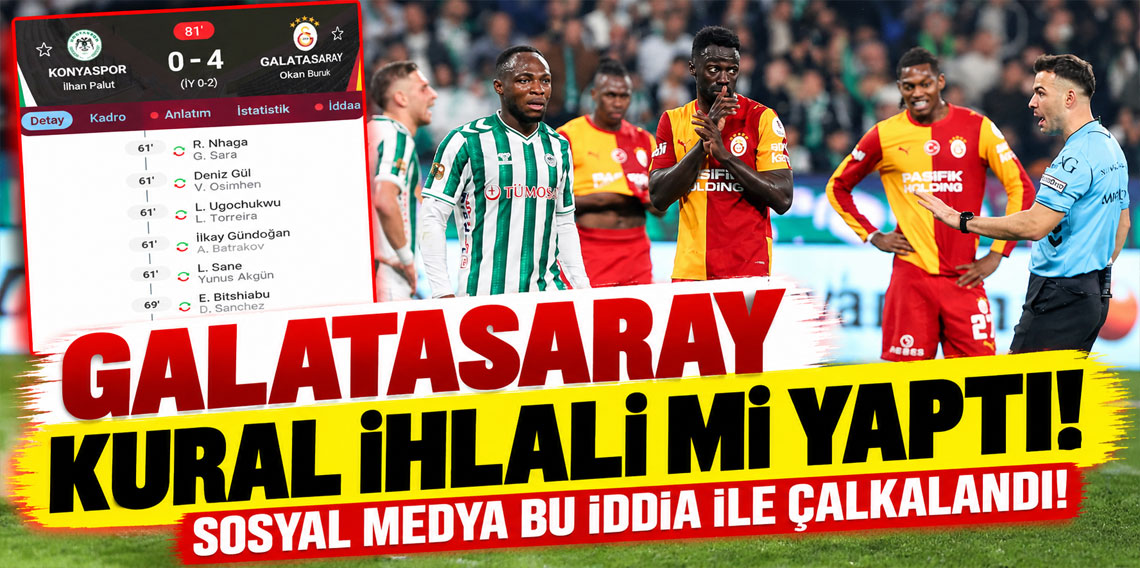 Galatasaray kural hatası mı yaptı? 6. oyuncu değişikliğinin nedeni ortaya çıktı!