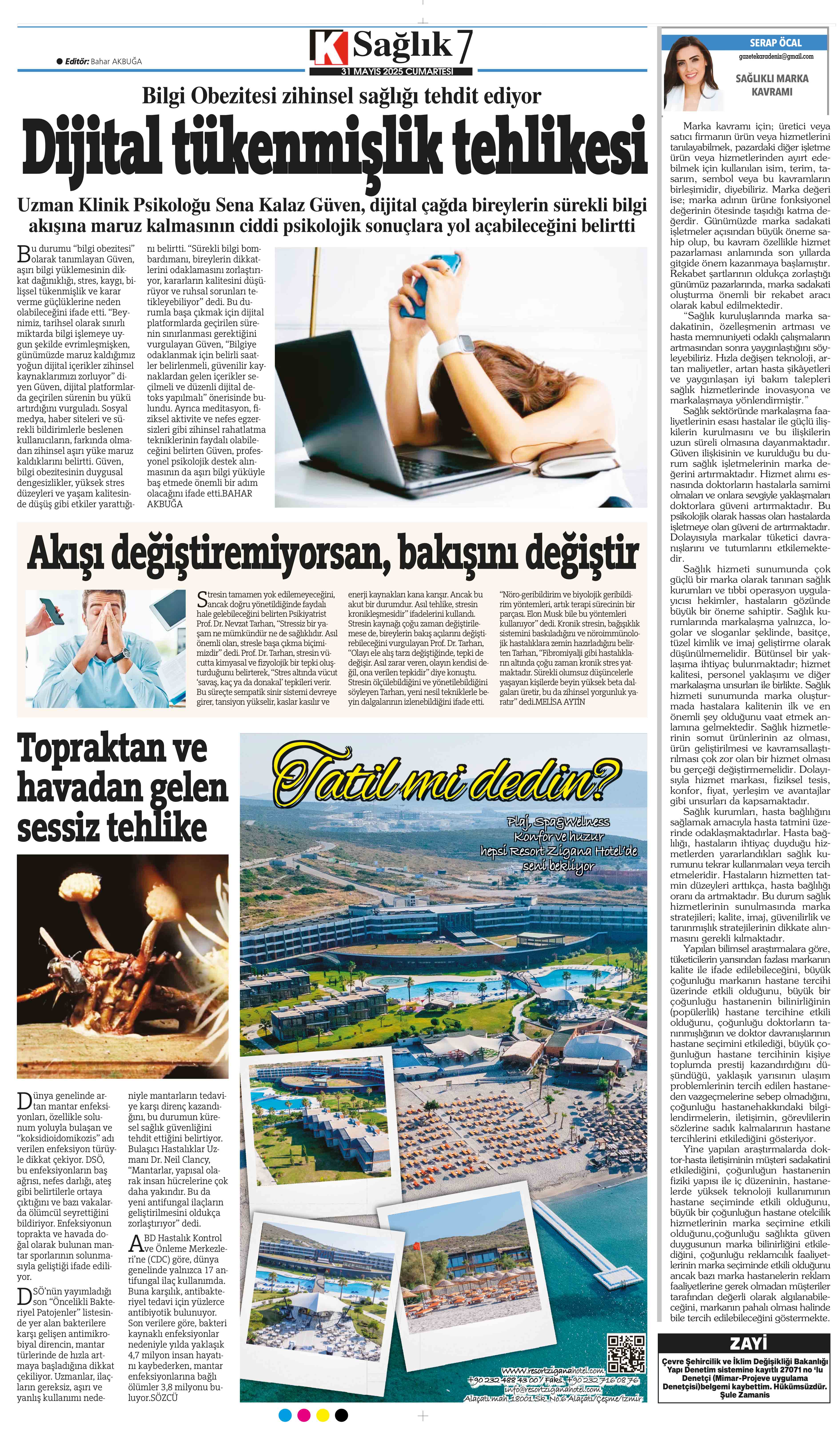 31 Mayıs 2025 Tarihli Karadeniz Gazete Sayfa 7