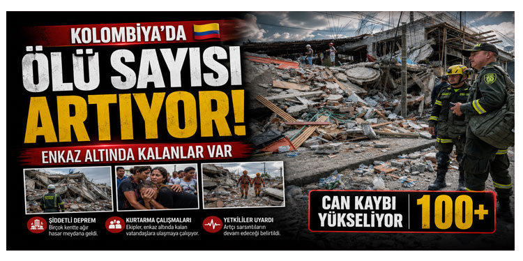 Kolombiya’yı vuran 7.4’lük depremde ölü sayısı 132’ye yükseldi