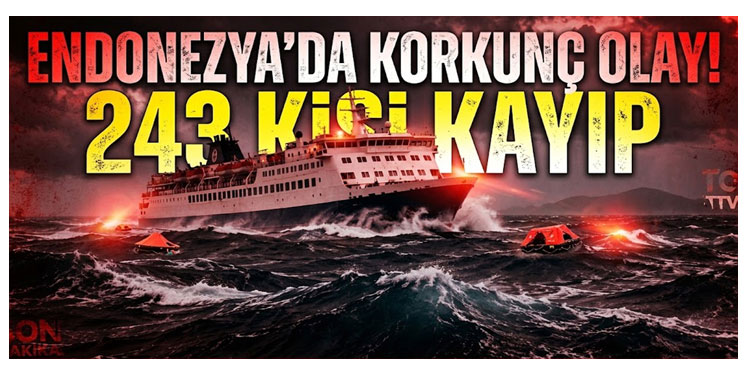 Endonezya’da 243 kişiyi taşıyan gemi ile irtibat kesildi