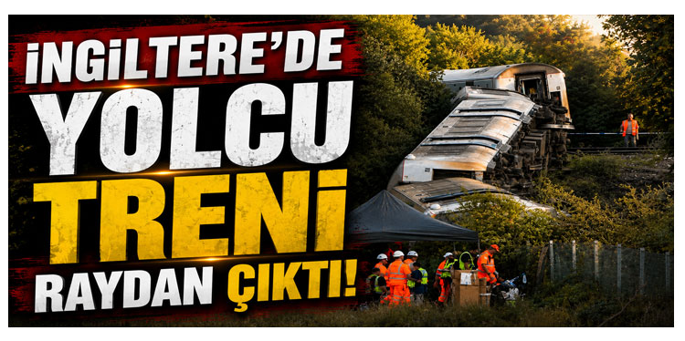 İngiltere'de yolcu trenini raydan çıktı