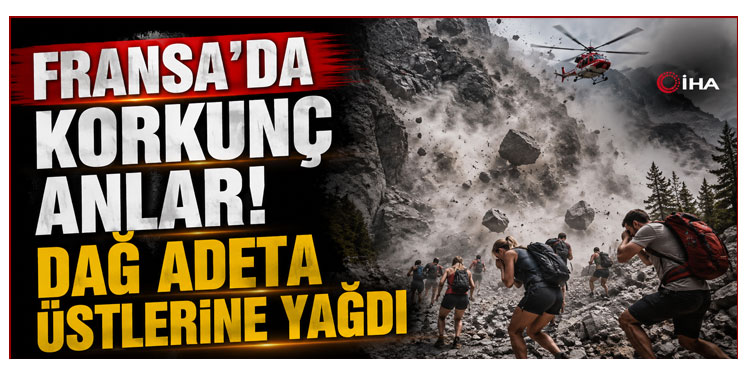 Fransa'da tırmanış sırasında dağcıların üzerine taş ve kaya parçaları yağdı