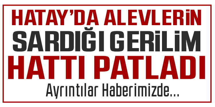 Alevlerin sardığı yüksek gerilim hattı bomba gibi patladı