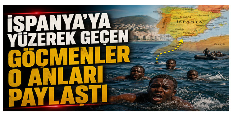 Sebte’de yüzerek sınırı geçmeye çalışan göçmen o anları kaydetti